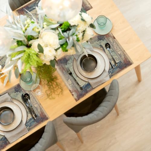 Placemats 12x18 Inch Washable Linen Place Mats Cloth Tables Mats