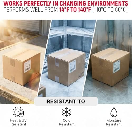 2" x 110 Yards Clear Packing Tape, Pack of 4 - Heavy-Duty 2.6 Mil Thick Carton Sealing Tape with Industrial Strength Adhesion for Packaging, Moving, or Shipping Boxes
