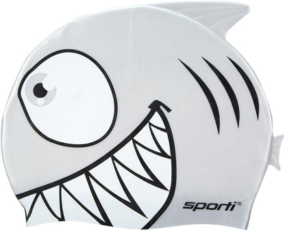Sporti Silicone Swim Cap for Kids, Unisex Youth Swimming Cap, Protection Bathing Caps for Your Children, Aged 2-10