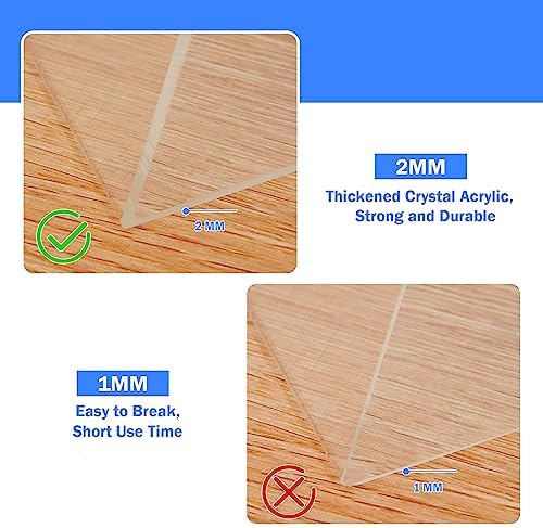12 Pack Acrylic Sign Holder 8.5 x 11 Slant Back Acrylic Stands for Display Plexiglass Clear Acrylic Display Stands for Ad Frame, Picture Photo Frames, Promotions, Restaurants, Office, Store