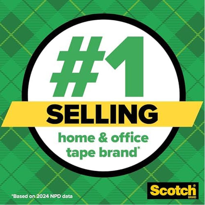 Scotch Magic Tape,Invisible,Home Office Supplies and Back to School Supplies for College and Classrooms,12 Rolls,(Pack of 2)