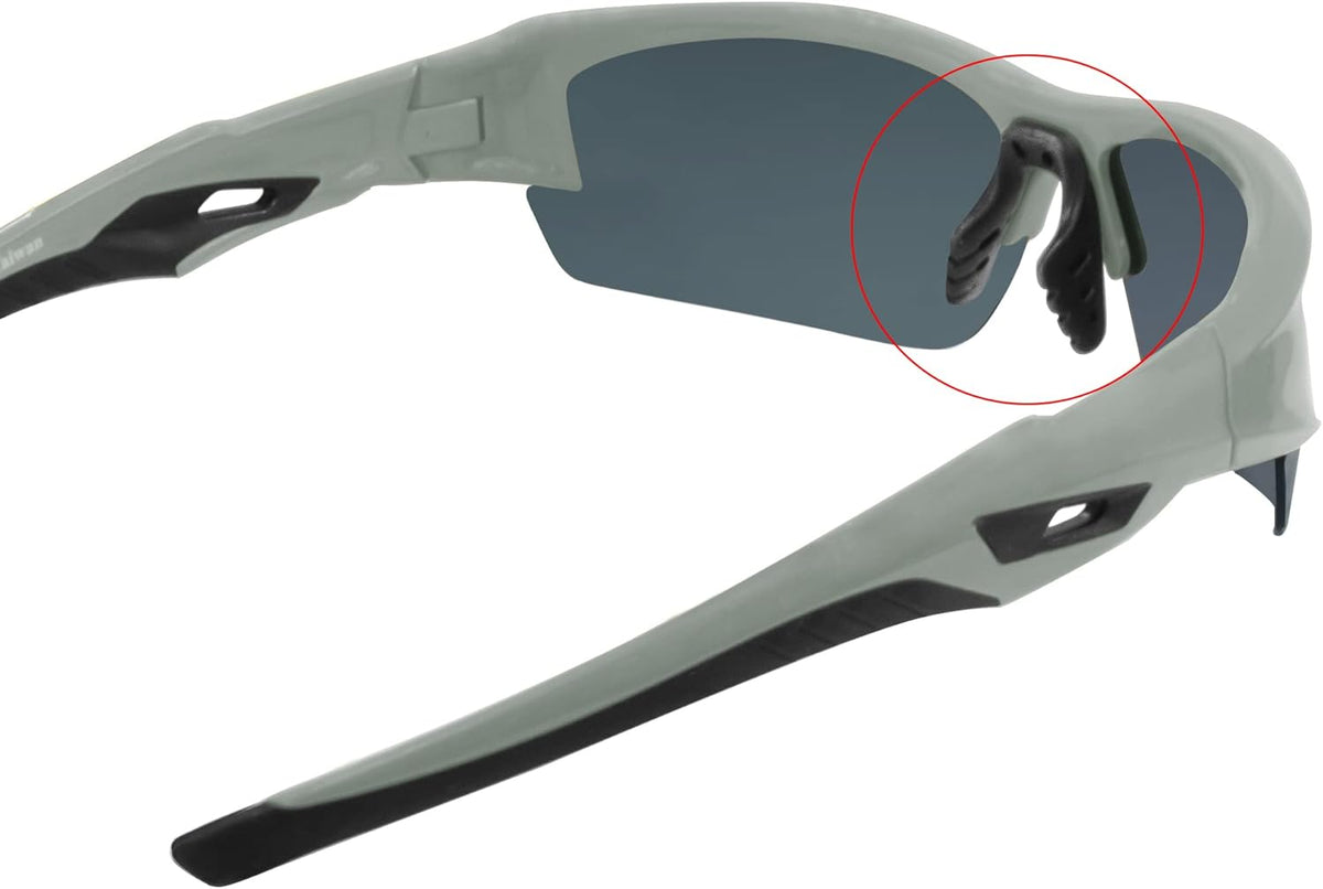 Polarized Sports Sunglasses for Men Women, Adjustable Nose Pads, TR90 Frame, for Golfing, Running, Finishing, Cycling