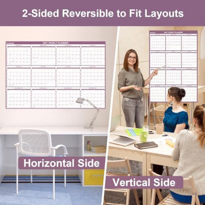 2027 Wall Calendar 32" x 48" Wet & Dry Erase 12 Months Calendar for Wall