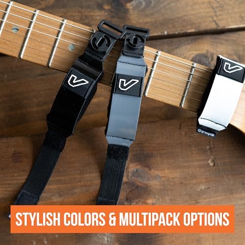 Gruv Gear Fret Wrap & Guitar Mute Pro, Fretwrap for Acoustic, Electric & Bass | String Dampener Recording, Tapping & Practice Accessory (1 Pack, Medium White, Fits 5 String Bass, 7 String Guitar)