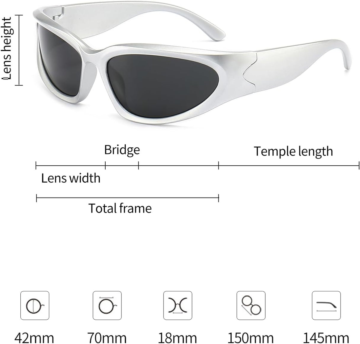 SOAR&EAGLE Y2K 3Pack Polarized sunglasses Wrap Around Men's Women's sunglasses Fashion Sport Shades Sun Glasses