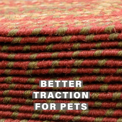Homespice Cider Barn Jute Braided Stair Treads, Oval 8x28 Set of 13