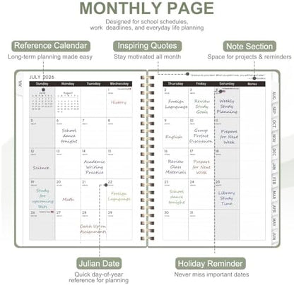 Planner 2026-2027, Weekly and Monthly Calendar Planner, JUL 2026 - JUN 2027
