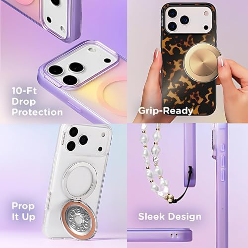 PopSockets iPhone 17 Pro Max Phone Case with MagSafe- Red Gingham
