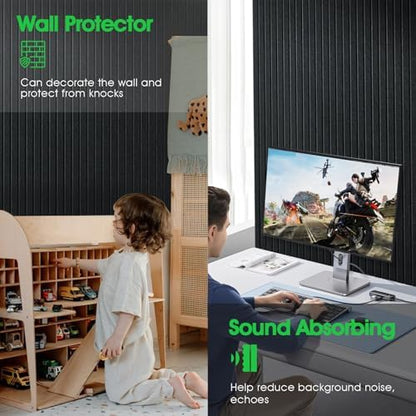 Large Felt Bulletin Board 48" x 24", Black