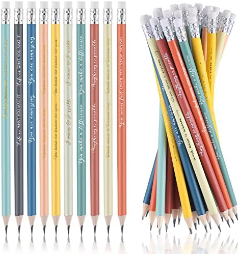 Sabary 30 Pcs Inspirational Pencils Bulk Back to School Gift School Supply