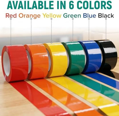 3" x 110 Yards Green Packing Tape, 2 Rolls - 2.0 Mil Carton Sealing Tape