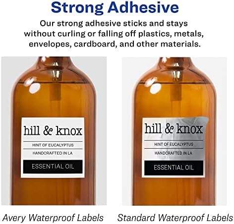 Avery Printable Durable White Barbell Labels, Sure Feed Technology, 0.5" x 2.5", Waterproof Labels, Laser & Pigment-Based Inkjet Compatible, 1125 Total