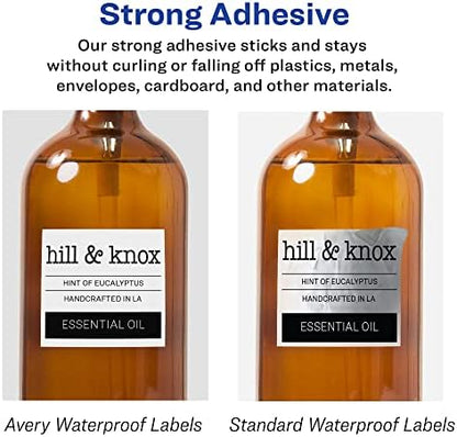 Avery Printable Durable White Barbell Labels, Sure Feed Technology, 0.5" x 2.5", Waterproof Labels, Laser & Pigment-Based Inkjet Compatible, 1125 Total