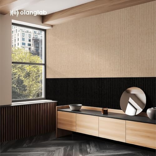 Olanglab Acoustic Wall Panels, 10 Pack, 48" x 24", Black