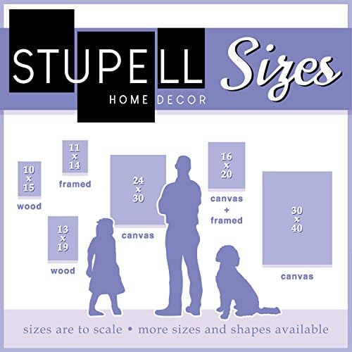 The Stupell Home Décor Collection Textured Muted Blue Office Supplies Stapler Typewriter and Paperclip Trio Stretched Canvas Wall Art, 16 x 20, Multi-Color