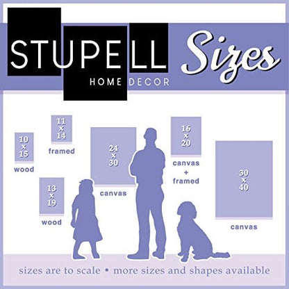 The Stupell Home Décor Collection Textured Muted Blue Office Supplies Stapler Typewriter and Paperclip Trio Stretched Canvas Wall Art, 16 x 20, Multi-Color