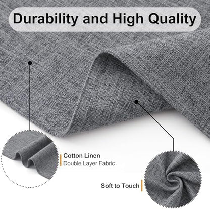 Homaxy Cloths Placemats for Dining Table Set of 6, 13" x 19", Dark Grey