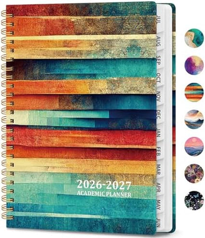 Planner 2026-2027, Weekly & Monthly Academic Calendar, Jul 2026 – Jun 2027