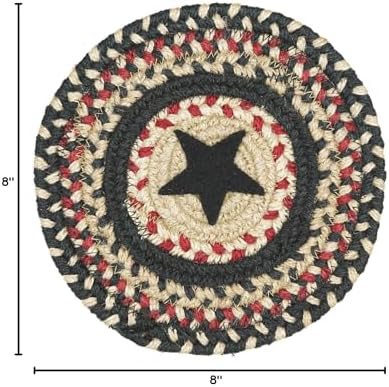 Homespice Gloucester Braided Trivets Ideal as Hot Pads, Round 8" Set of 3