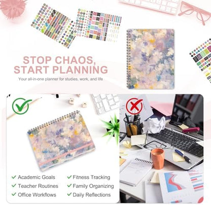 Planner 2026-2027, Weekly and Monthly Academic Planner, July 2026 - June 2027, Hardcover Calendar Agenda Book for School Year Planning, School Supplies for Teacher and Student, Letter Size(8.5'' x 11'')