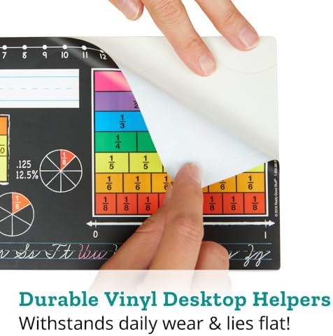 Really Good Stuff Eucalyptus Self-Adhesive Vinyl Desktop Helpers, Set of 24