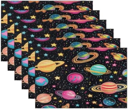 Placemats Set of 6 Washable Linen Place Mats Cloth Table Mats 12x18 Inch
