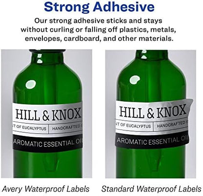 Avery® Printable Durable White Rectangle Labels, Sure Feed® Technology, 1-1/4" x 2-3/8", Print-to-the-Edge, Waterproof Labels, Laser & Pigment-Based Inkjet Compatible, 180 Total