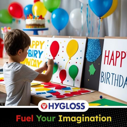 Hygloss Colored Poster Board 11 x 14, 100 Pack, Assorted Standard Colors