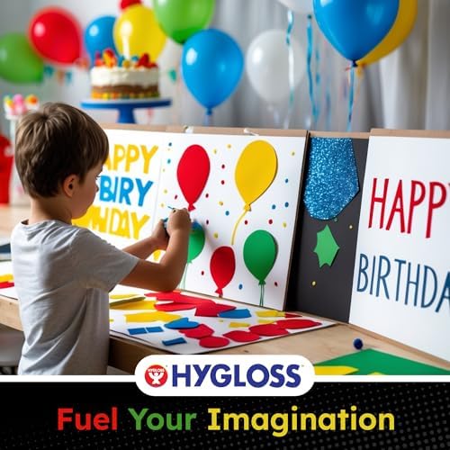 Hygloss Colored Poster Board 22 x 28, 100 Pack, Assorted Standard Colors