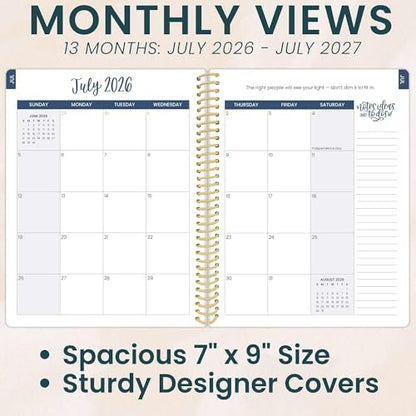 Daisy by bloom daily planners 2026-2027 Academic Year Student Planner (July 2026 - July 2027) - Elementary Through Middle School Calendar Agenda Book - 7” x 9" - Stargaze