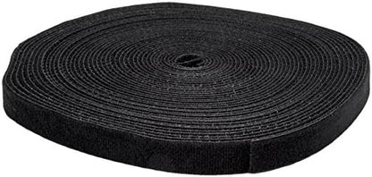 StarTech 50ft (15.2m) Hook and Loop Roll, Black, Fastener Tape (HKLP50)