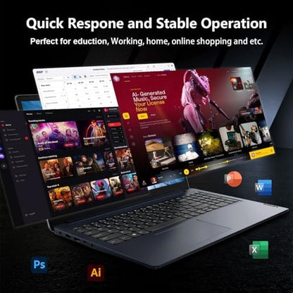 Lenovo IdeaPad 1 Touchscreen Laptop, 15.6" FHD(1920 * 1080), Intel Core i5-1335U, 24GB RAM, 1TB SSD, HDMI, SD Card Reader, Webcam, Wi-Fi 6, Win 11 Home, Abyss Blue, Bundle with ML101 Wireless Mouse