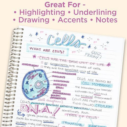 Zebra Pen MILDLINER No Bleed Highlighter, Refresh Colors, Dual Tip, 5-Pack