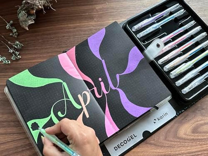 Karin Deco Gel 1.0 Milky Way 10 Colours Set, Gel Pens in Pastel Colours