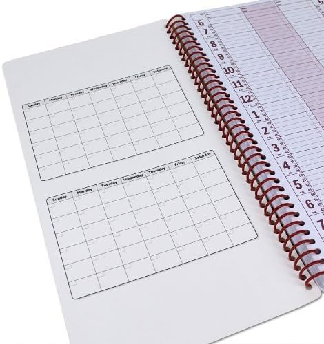 Portage Notebooks Appointment Book - Large 12.75" x 13.5" Undated Planner for Daily Scheduling - 6 Column Professional Daily Planner Undated for Office, Home, or Salon Use