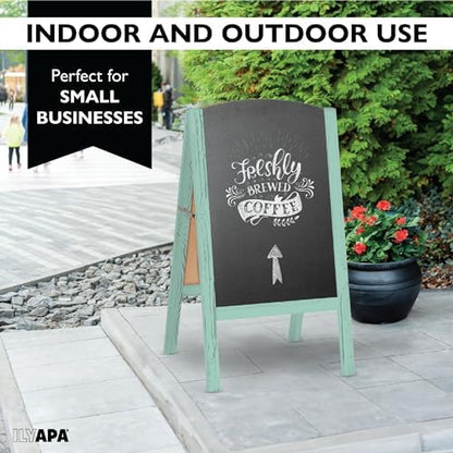 Ilyapa A Frame Chalk Board Easel Sign 20x40 in - Sandwich Signs Outdoor