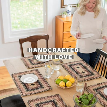 Homespice Gloucester Jute Braided Placemats, Rect 13x19 Set of 4