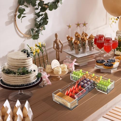 11" Acrylic Letter Charcuterie Tray,Fillable Alphabet & Number Box(Letter T)