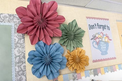 Teacher Created Resources Cottage Charm Paper Flowers Premade Decorations for Party Photo Backdrops, Classrooms Walls, Showers and Birthday Celebrations (TCR8353)