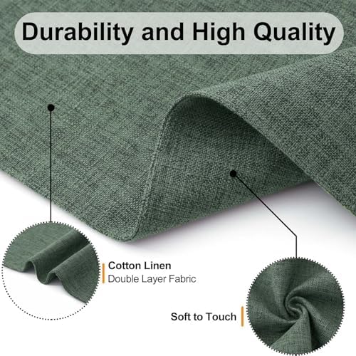 Homaxy Cloths Placemats for Dining Table Set of 6, 13" x 19", Green