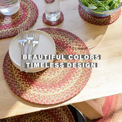 Homespice Cider Barn Braided Table Runner for Rustic Decor, Oval 11x36