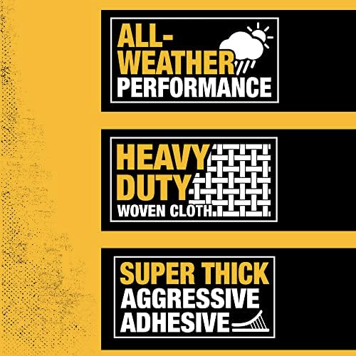DEWALT Ultra Tough Duct Tape, 1.88 in x 30 yd, Heavy Duty, Ultra Strong, Aggressive Adhesive, All-Weather, 2 Rolls, Black