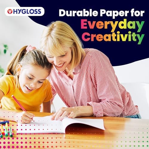 Hygloss Half Blank Books for Kids to Write Stories & Illustrate – Bulk 48 Pack – 5.5" x 8.5" A5 – Primary Journal for Grades K-2, Preschool/Kindergarten Notebook with Picture Space – 24 Pages, White