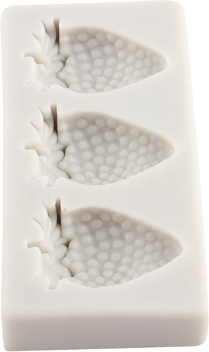 Strawberry Fondant Molds Mini Fruit Chocolate Cake Decorating Silicone Molds For Cupcake Topper Candy Polymer Clay Gum Paste