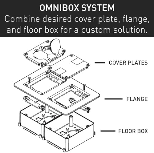 Legrand Wiremold OmniBox Single Gang Floor Box Carpet Flange Black 1 Pack