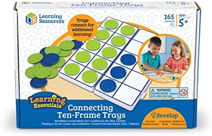 Learning Resources Connecting Ten-Frame Trays, 165 Pieces