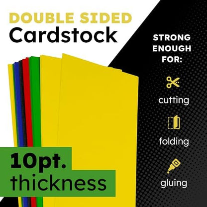 Hygloss Colored Poster Board 22 x 28, 100 Pack, Assorted Standard Colors