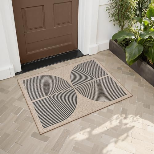 Lahome Rainbow Easy Jute Rug, 2x3 Farmhouse Kitchen Rugs Non Slip