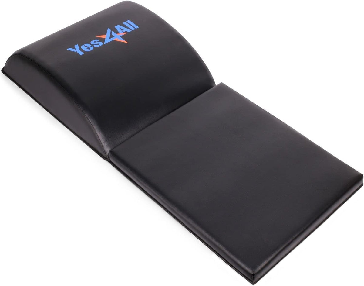 Yes4All Ab Exercise Mat Tailbone & No Tailbone, Foldable Abdominal Sit Up Support Pad, Abs Workout Equipment for Core Training and Lower Back