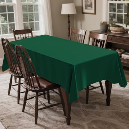CXPSINC 54 Inch X 300 Feet Plastic Table Cover Roll Disposable Tablecloth with Slide Cutter for All Type/Shape Tables | Party, Banquet, Birthdays, Weddings(Green, 300 Feet)